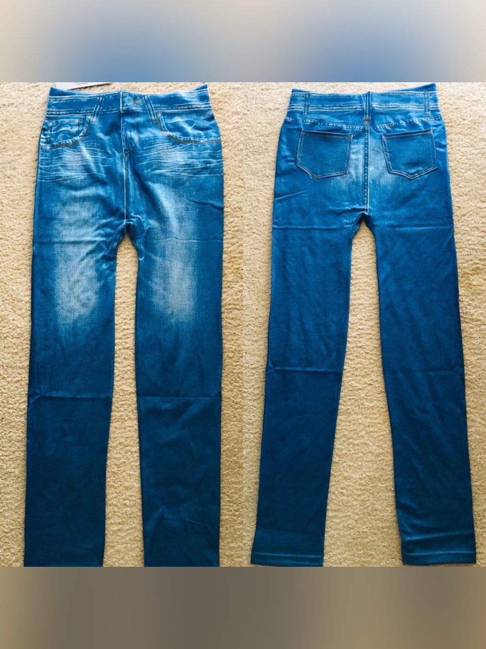 Trompe L’ Oeil JEANS Print LEGGINGS XXL
